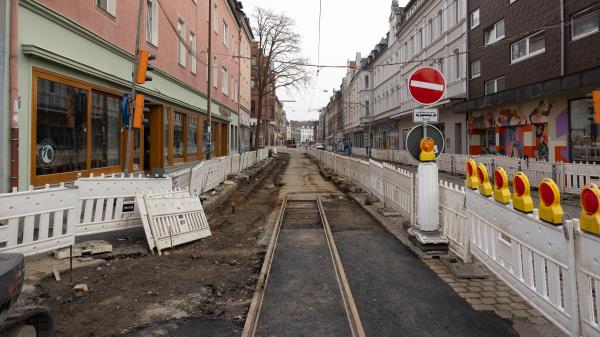 Gleisarbeiten an der Bochumer Straße